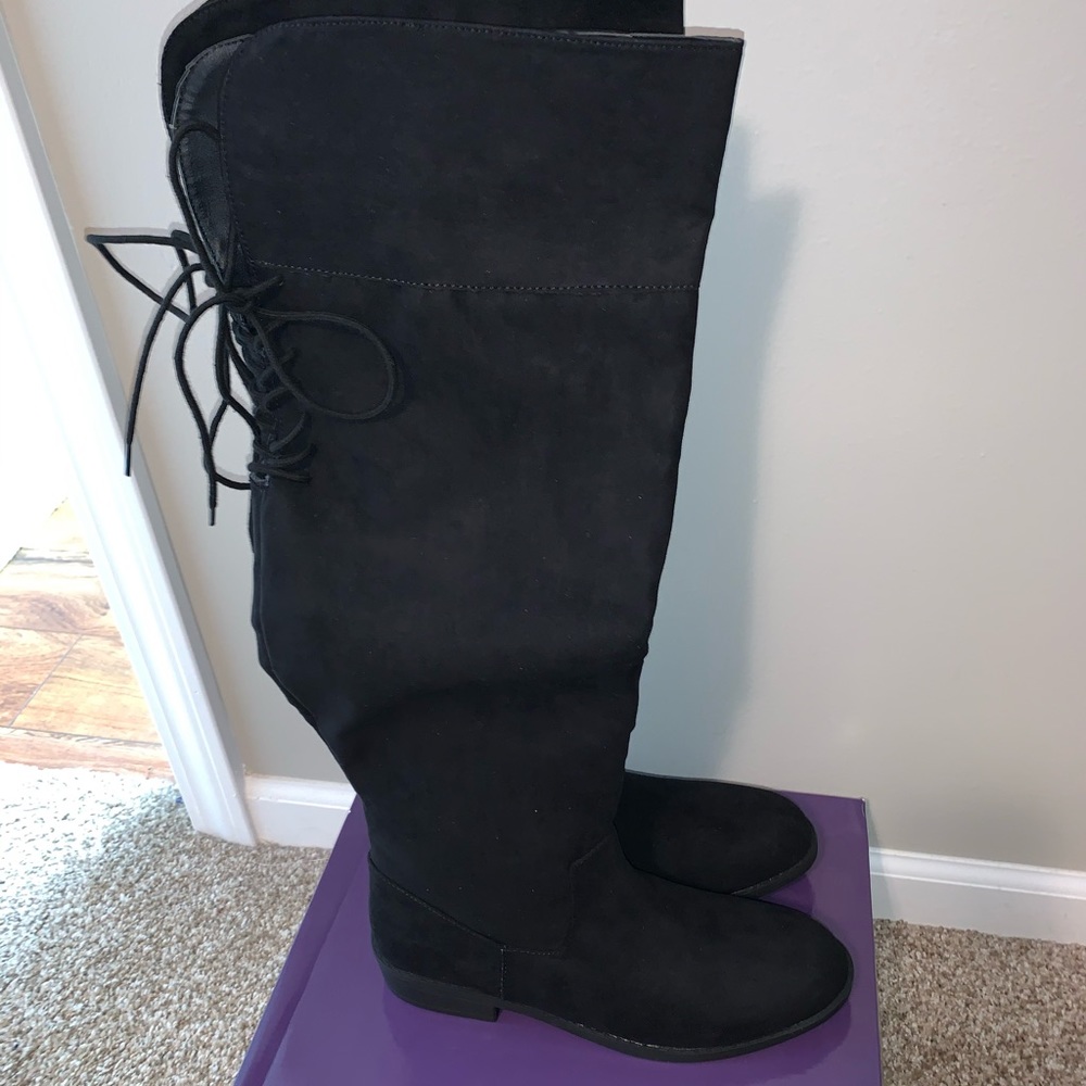 Madden Girl Black suede boots
